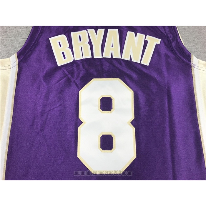Camiseta Los Angeles Lakers Kobe Bryant #8 Hardwood Classics Hall Of Fame 2020 Violeta